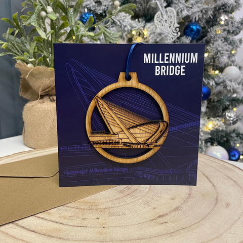 Millennium Bridge Bauble Card