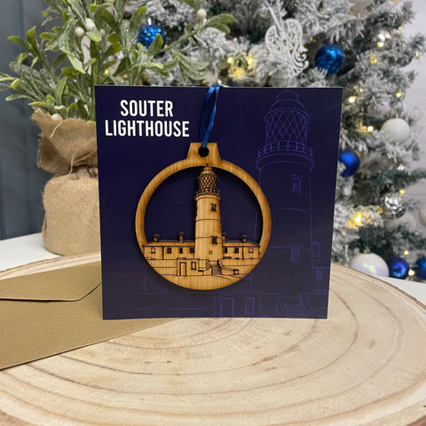 Souter Lighthouse Bauble Card