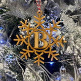 Initial Baubles Snowflakes