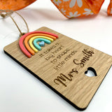 Teacher Rainbow Plaque