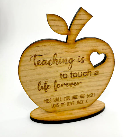 Teacher Apple Wood